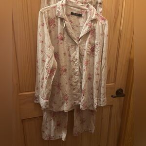 Initial Ralph Lauren Pink & Cream Floral pajama set size medium